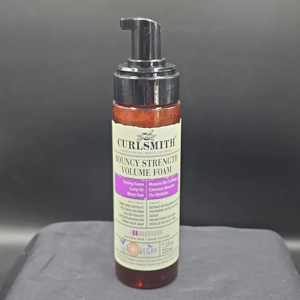 CURLSMITH Bouncy Strength Volume Foam Styling Foam 7.5 Oz NEW Vegan Cruelty Free